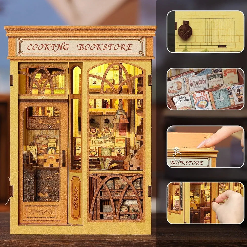 Detailansicht eines dekorativen Elements im Book Nook - Cooking Bookstore mit feinen Details
