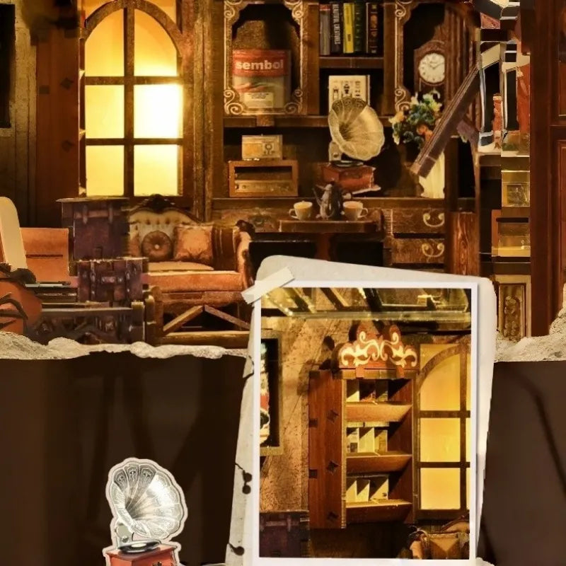 Detailansicht eines dekorativen Elements im Book Nook - Craftsmanship Repair Shop mit feinen Details