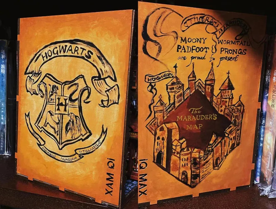 Ein detailreicher Book Nook - Diagon Alley, selbstgebaut von einem Fan