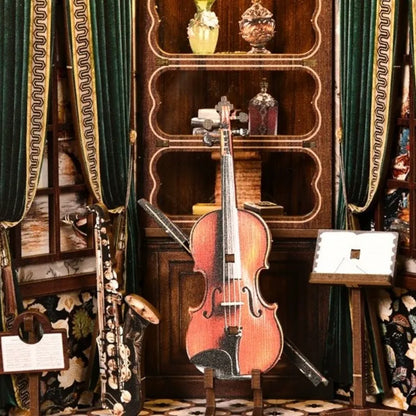 Nahaufnahme des Book Nook - European Melody Box mit reichhaltigen Details