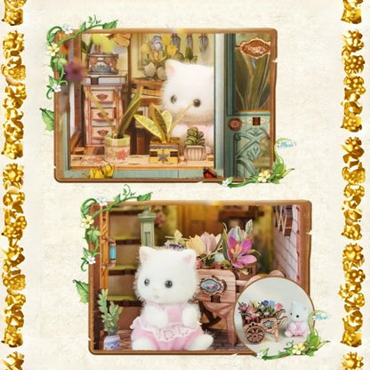 Detailansicht eines dekorativen Elements im Book Nook - Flower Shop mit feinen Details