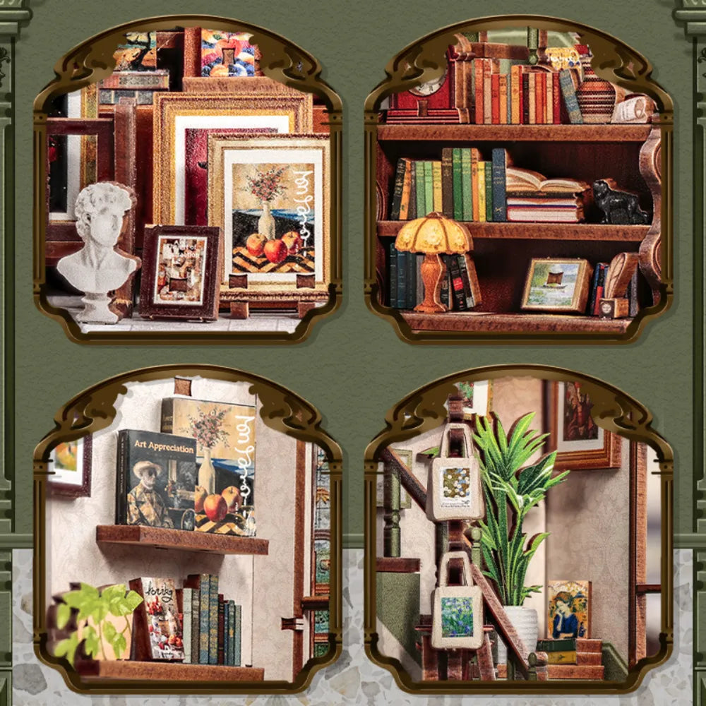 Detailansicht eines dekorativen Elements im Book Nook - Gallery Bookstore mit feinen Details