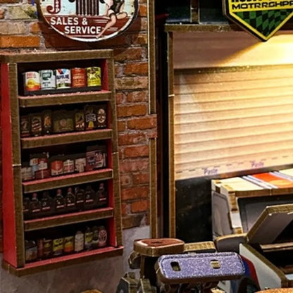 Detailansicht eines dekorativen Elements im Book Nook - Garage mit feinen Details