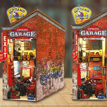 Book Nook - Garage Gesamtansicht mit detaillierter Szenerie
