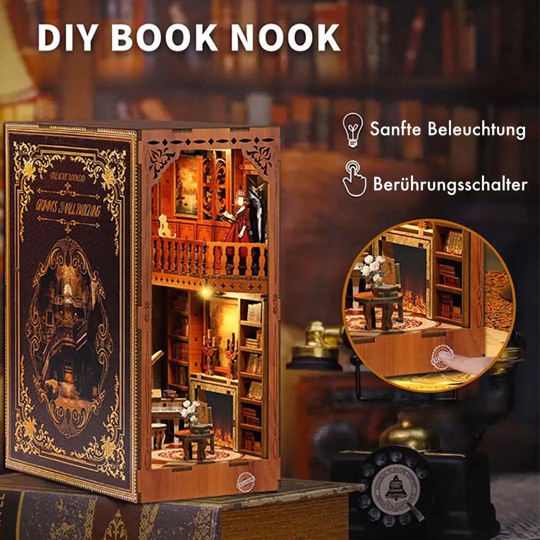 Book Nook - Grimm's Small Building mit Touch-Switch-Lichtfunktion