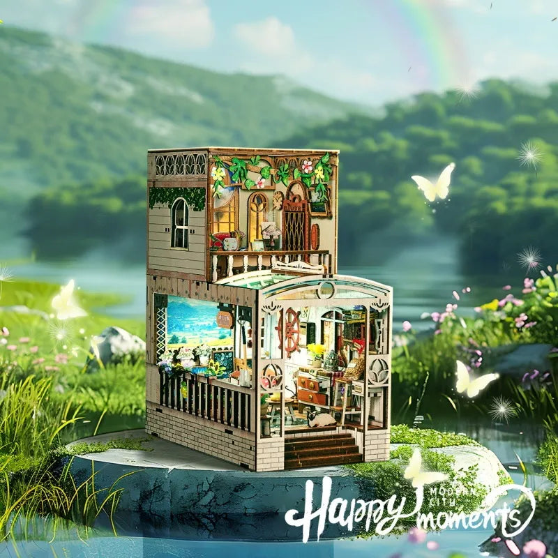 Book Nook - Happy Moments Gesamtansicht mit detaillierter Szenerie