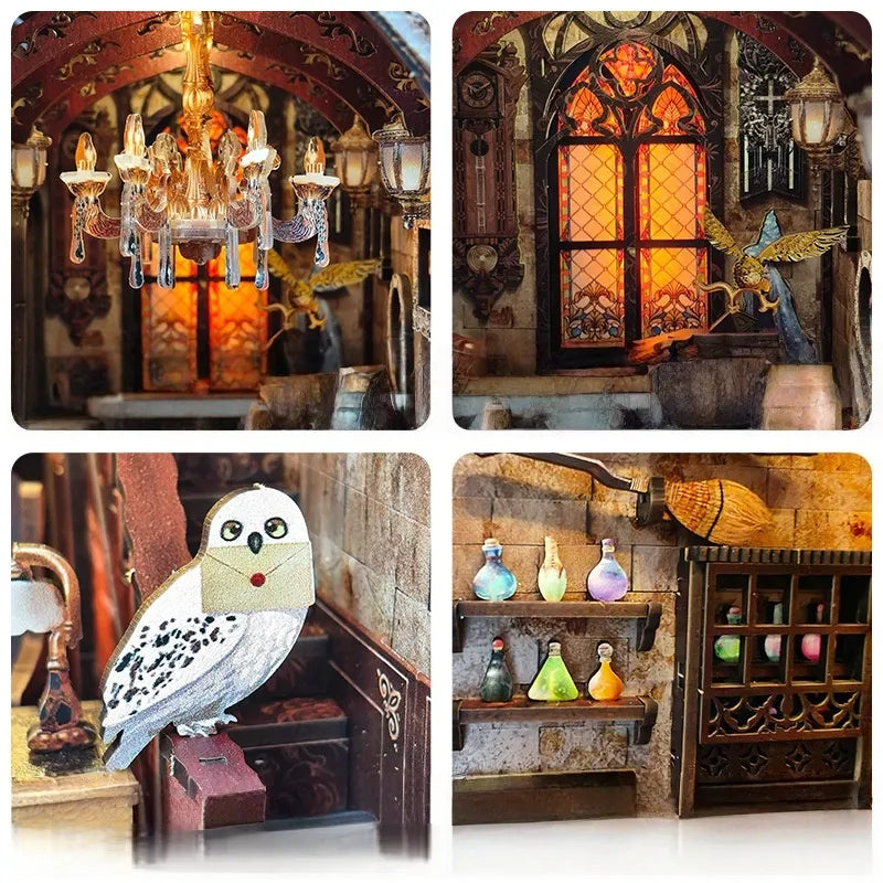 Detailansicht eines dekorativen Elements im Book Nook - Harry Potter mit feinen Details