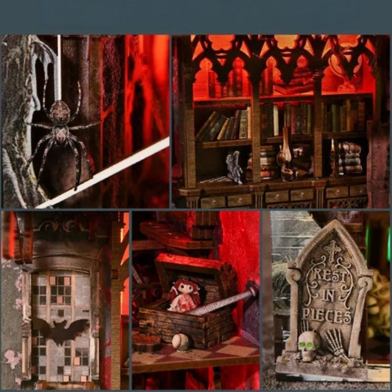 Detailansicht eines dekorativen Elements im Book Nook - Haunted Mansion mit feinen Details