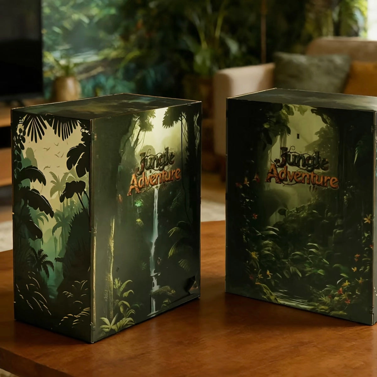 Bedruckte Bauteile und Acryl-Staubschutz des Jungle Adventure Bausatzes