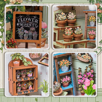 Detailansicht eines dekorativen Elements im Book Nook Kit | Champs-Élysées Florist mit feinen Details