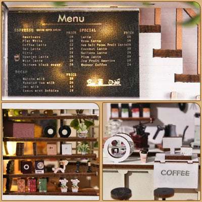 Detailansicht eines dekorativen Elements im Book Nook Kit - Coffee Garden mit feinen Details