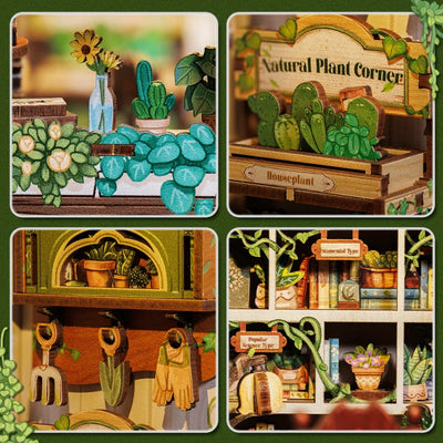 Detailansicht eines dekorativen Elements im Book Nook Kit | Green Life Bookshop mit feinen Details
