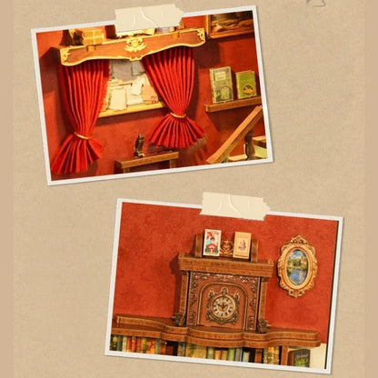 Nahaufnahme des Book Nook - Left Bank Bookstore mit reichhaltigen Details