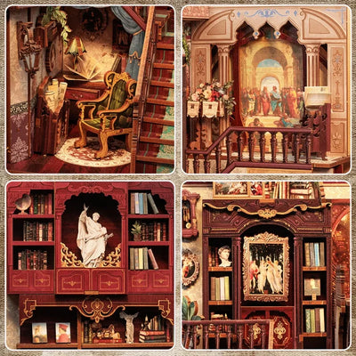 Detailansicht eines dekorativen Elements im Book Nook - Library of Wisdom mit feinen Details