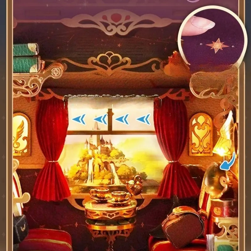Detailansicht eines dekorativen Elements im Book Nook - Magical Journey mit feinen Details