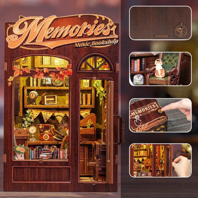 Detailansicht eines dekorativen Elements im Book Nook - Memories Music Bookshop mit feinen Details