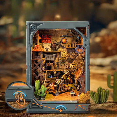 Book Nook - Mining Zone Fortress mit Touch-Switch-Lichtfunktion