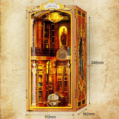 Book Nook - Monastery Library mit detaillierten Abmessungen