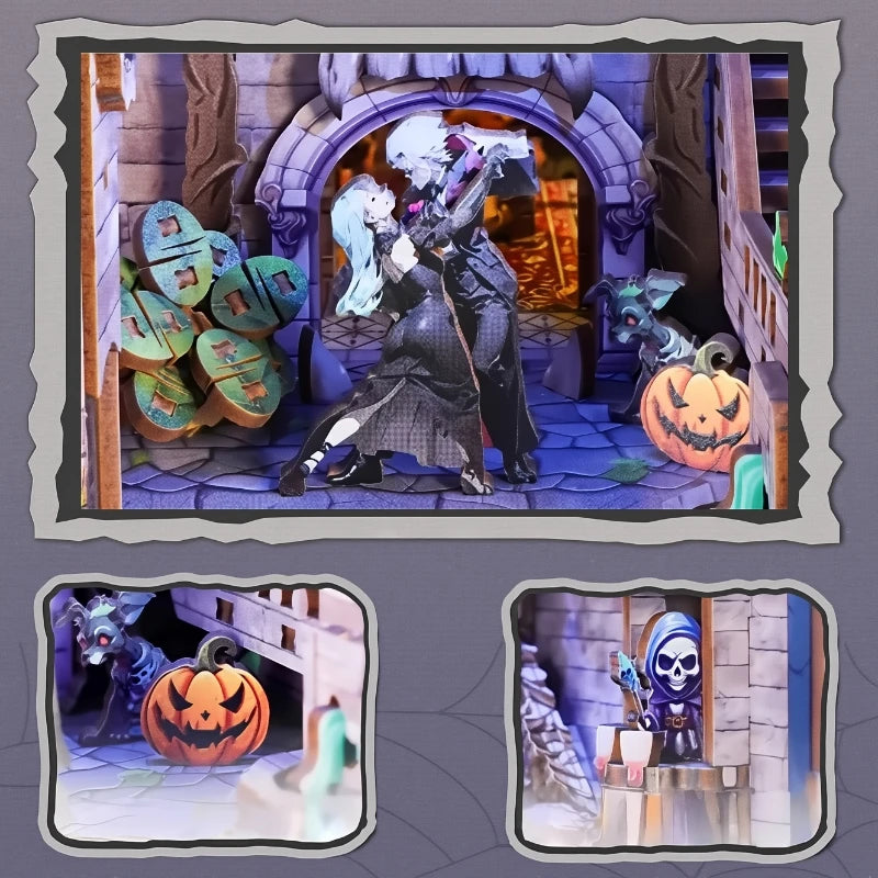 Detailansicht eines dekorativen Elements im Book Nook - Monster Carnival mit feinen Details
