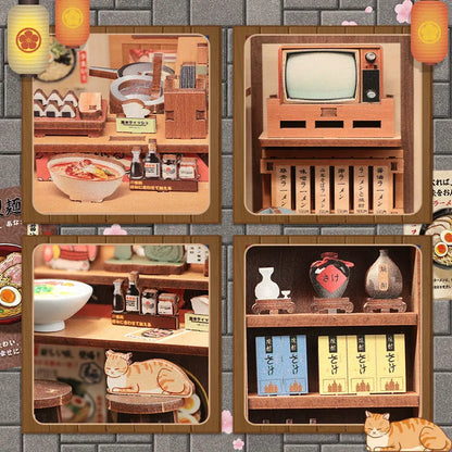 Detailansicht eines dekorativen Elements im Book Nook - Morita-Ya mit feinen Details