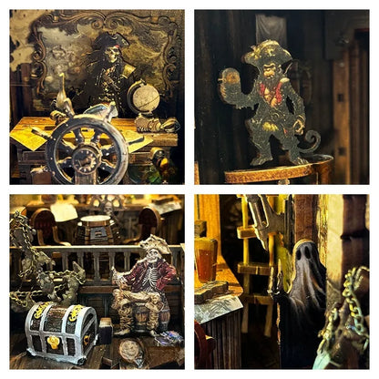 Detailansicht eines dekorativen Elements im Book Nook - New World Ghost Ship mit feinen Details
