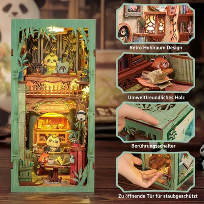 Elementansicht des Book Nook - Panda Bookshop mit feinen Details