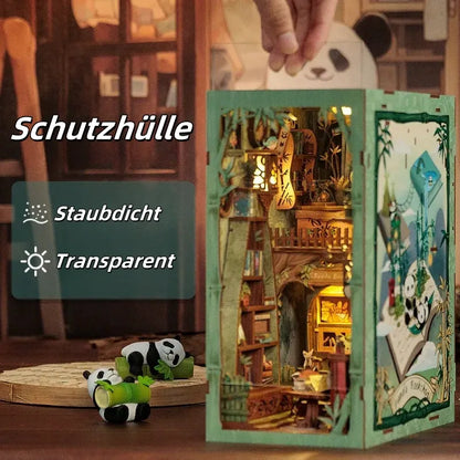 Book Nook - Panda Bookshop mit Staubschutz und langlebigem Design