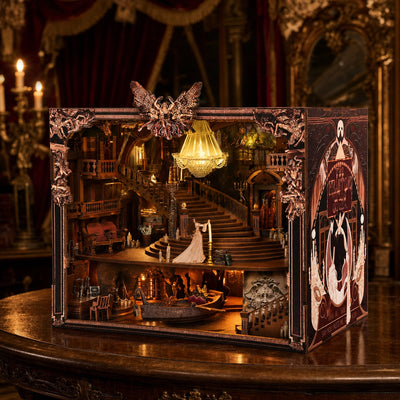 Phantom of the Opera Max Book Nook mit Kronleuchter, Freitreppe und Unterwelt