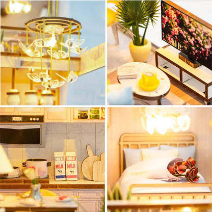 Nahaufnahme des Book Nook - Pink Loft mit präzise geschnittenen Komponenten