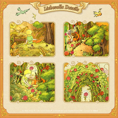 Kleine Szenen mit Fuchs, Weizenfeld und Rose im offiziell lizenzierten Book Nook