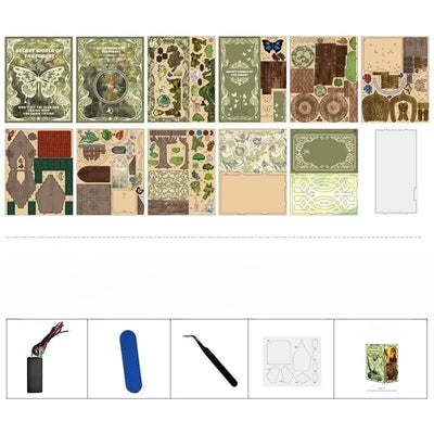 Komponenten des Book Nook - Secret World Of The Forest