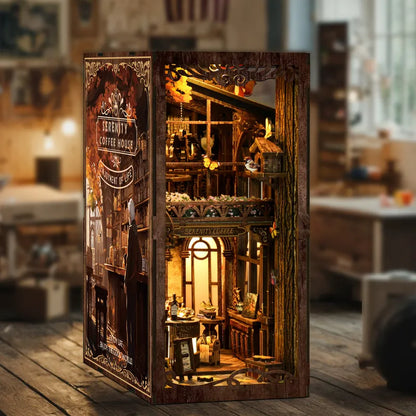 Seitliche Ansicht des Book Nook - Serenity Coffee House mit gut sichtbaren Elementen