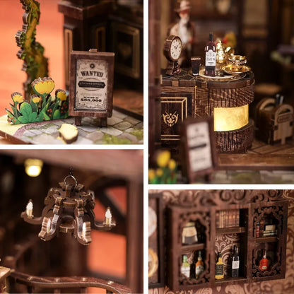 Nahaufnahme des Book Nook - Serenity Coffee House mit reichhaltigen Details