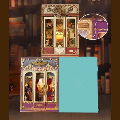 Eigenschaften des Book Nook - Magical Library wie hochwertige Materialien und LED-Lichter