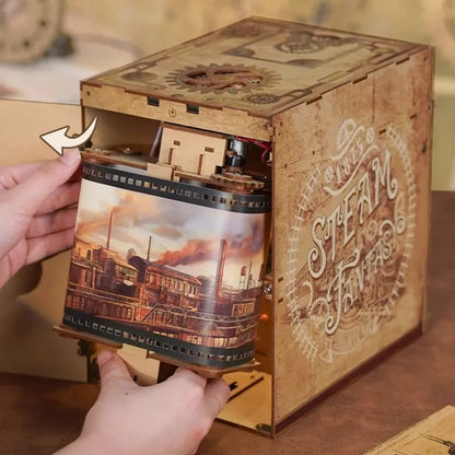 Nahaufnahme des Book Nook - Magical Library mit reichhaltigen Details
