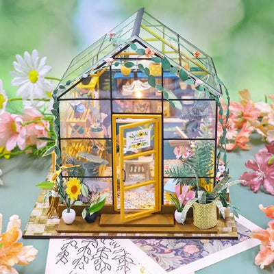 Book Nook - Sunshine Flower House Gesamtansicht mit detaillierter Szenerie