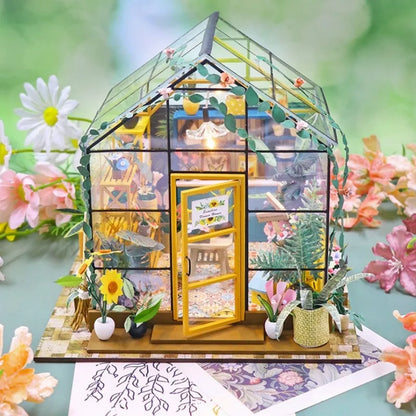 Book Nook - Sunshine Flower House Gesamtansicht mit detaillierter Szenerie