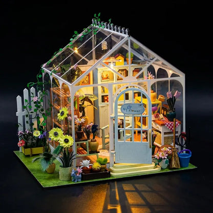 Book Nook - Sunshine Flower stimmungsvolle Beleuchtung in einem abgedunkelten Raum