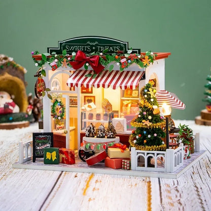 Seitliche Ansicht des Book Nook - Sweets&Treats mit gut sichtbaren Elementen