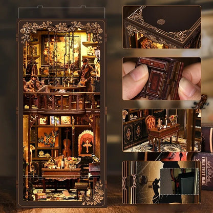 Nahaufnahme des Book Nook - The Case of the Hidden Box mit reichhaltigen Details