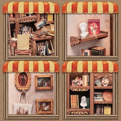 Detailansicht eines dekorativen Elements im Book Nook - The Drama Bookshop mit feinen Details