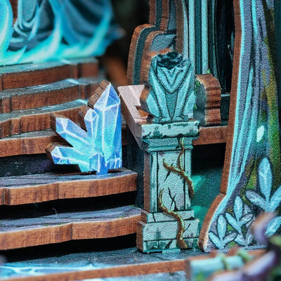 Nahaufnahme des Book Nook - The Gate of Wonderland mit reichhaltigen Details
