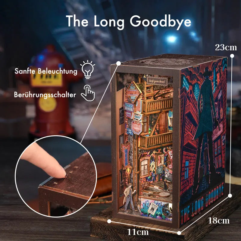 Book Nook - The Long Goodbye mit Touch-Switch-Lichtfunktion