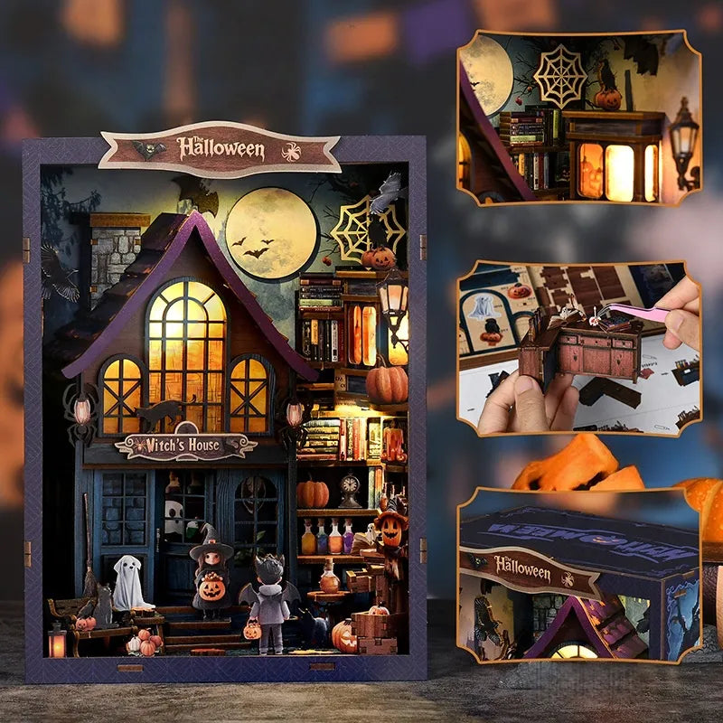 Nahaufnahme des Book Nook - The Magical Night Of The Castle mit reichhaltigen Details