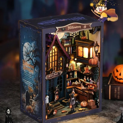 Seitliche Ansicht des Book Nook - The Magical Night Of The Castle mit gut sichtbaren Elementen