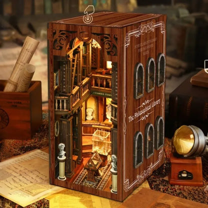 Book Nook - The Philosophical Library mit Touch-Switch-Lichtfunktion