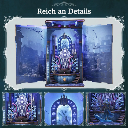 Nahaufnahme des Book Nook - Throne of Aqua mit reichhaltigen Details
