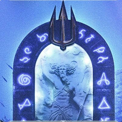 Nahaufnahme des Book Nook - Throne of Aqua mit reichhaltigen Details