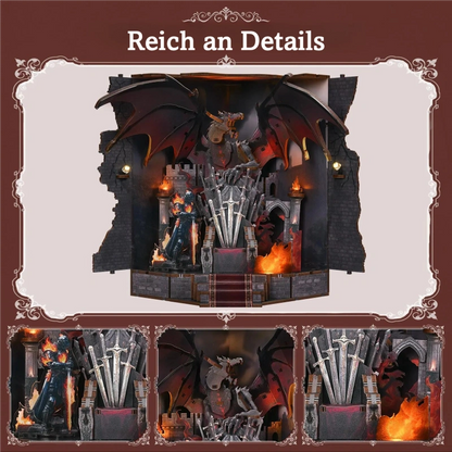 Detailansicht eines dekorativen Elements im Book Nook - Throne of Blade mit feinen Details