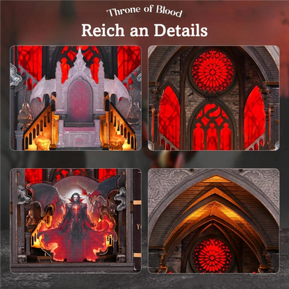 Detailansicht eines dekorativen Elements im Book Nook - Throne of Blood mit feinen Details
